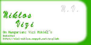 miklos vizi business card